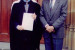 Kevin Cork, with son Stuart, at Stuart's Bachelor of Arts degree graduation. 