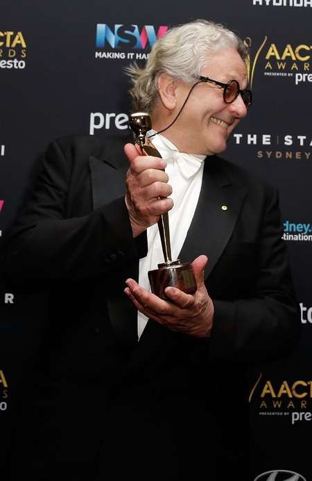 George Miller named best director and Max Mad: Fury Road best film - Held the dream for 36 years ... Director George Miller poses with the AACTA Award for Best Film for Mad Max Fury Road