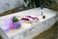 Sept 2008. (4) Toki Koizumi, the grandson of Lafcadio Hearn visits Kythera to pay homage to his grandparents. 