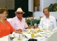 Sept 2008. (6) Toki Koizumi, the grandson of Lafcadio Hearn visits Kythera to pay homage to his grandparents. 