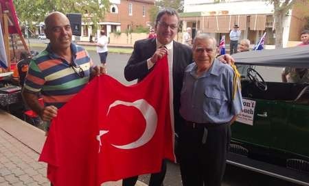 There was also a supreme gesture of reconciliation with the Turkish flag also on display 