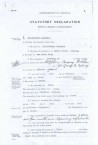 Statutory Declaration (Part 1) by Chris Coroneos (Christoforos Dimitriou Coroneos) Melasofaos in order to obtain Naturalisation Papers. 