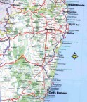 Map of Grafton, NSW, Australia. 