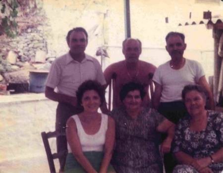 Con George Poulos, family and friends, On Kythera. 1975. 