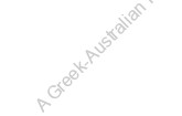 A Greek-Australian Perspective. By Melissa Afentoulis 