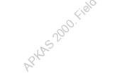 APKAS 2000. Field Report. 