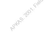 APKAS. 2001. Field Report. 