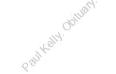 Paul Kelly. Obituary. 