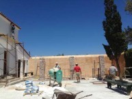 Building work being undertaken on the Kytherian Municipal Library 