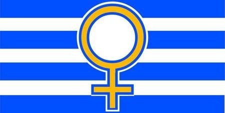 A Flag for Kythera. Proposal 4. A Flag for Kythera. Proposal 3. Utilising the symbol for womanhood as it is currently depicted. 