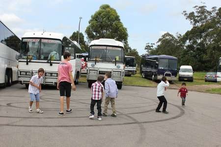 A large convoy of buses, from every major church in Sydney - 013 Saint Harry Thirteen