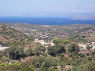 View across Karavas to the ocean. 