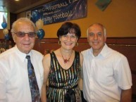 Spyro Calocerinos with the president of the Greek community of Albury Tess Andronicos and her husband, Nick 
