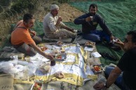 Michalis Protopsaltis (Makras): a break during olive gathering 