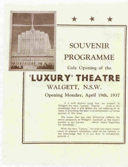 Walgett. Luxury Theatre. Opening Programme, 1937. Conomos Bros. Commentary by Les Tod. 