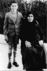 Maria Simos-Levoune's grandmother Maria Nicolssaos (nee, Combes), with her grandson Dimitrios Souliotis. 