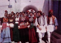 Senior pupils from Kythera's high school in national dress. 1976. 
