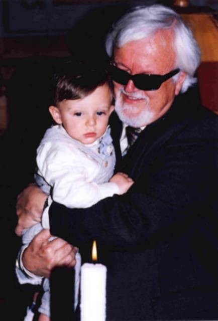 Nikos Petrochilos with his grandson Erricos Hatch. 