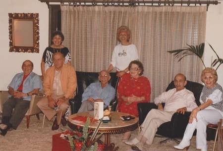 8 remaining children of George and Agapi Lianos, 1987, in Uncle Tony's home, in Killarney Heights 