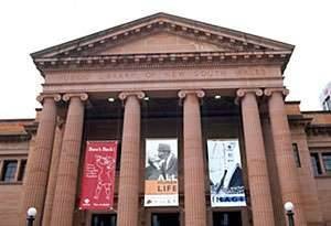 In Their Own Image. Greek Australians - the Exhibition. - Effy and Leonard - State Lib, NSW, exterior