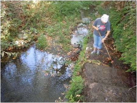 Environmental Archaeology and History in Northern Kythera: - Gregory Cleaning the watercourse just below the Keramari spring