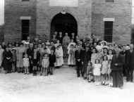 Congregation of St. Theodores Greek Orthodox Church in Townsville, 1947. 