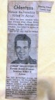 Newspaper article on death of Philip Chlentzos, 1944 