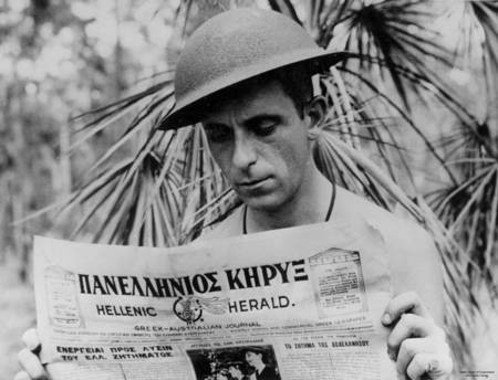 Xenophon Castrisos, aerial photographer with the Royal Australian Air Force during World War II. 