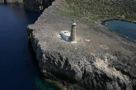 Lighthouse. Apolitares (Antikithira). Aerial view. 