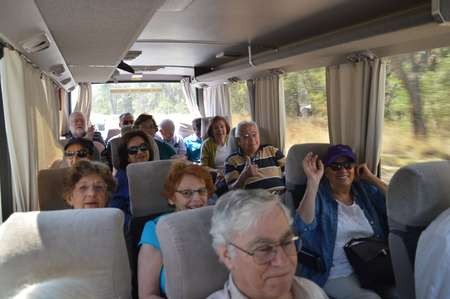 Belrose Rotarians, on the Brownlee bus, during their pilgrimage to Bingara 