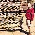 Brinos Notaras. The Timber King. - Notaras Brinos, with blackbutt boards drying