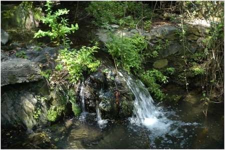 Environmental Archaeology and History in Northern Kythera: - Gregory A waterfall near the Portokalia spring