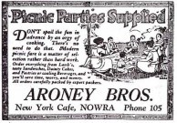 Aroney Brothers, Nowra. Advertisment. 1925. 