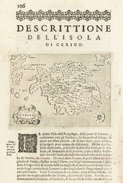 1588 Page of Atlas by Porcacchi 