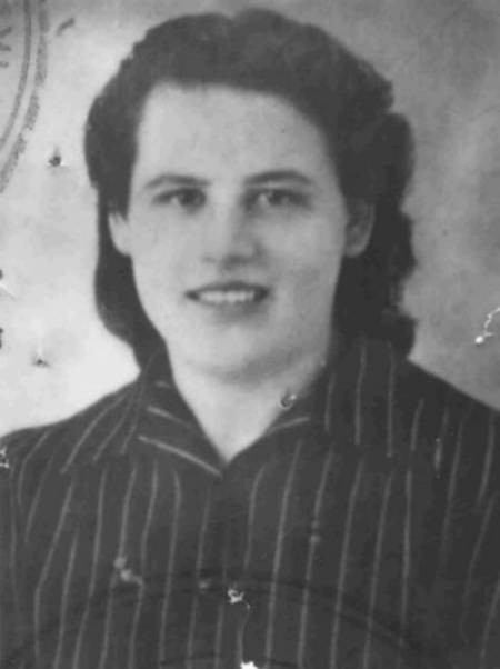 Evangalia Koroneos's (later Tzortzopoulos), first Greek passport photograph. 
