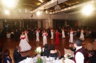 Matron of Honour, Debutantes, and their partners performing dance. 