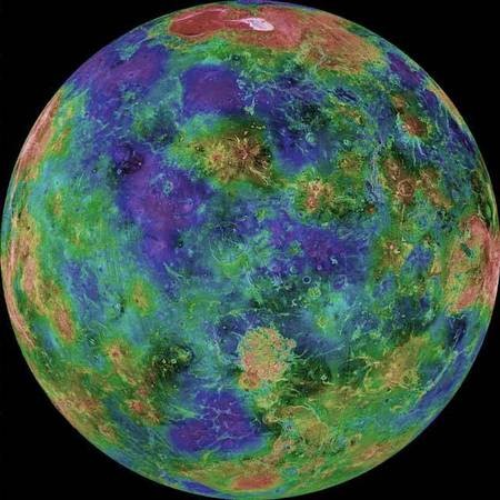 Venus - the PLANET - named after Kythera's goddess - Venus Hemispheric view