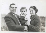 James Coroneos, wife Toula, and young son John. 