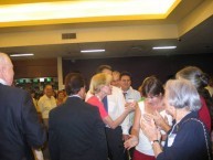 The Governor of Queensland, Ms Quentin Bryce, AC mixes with the assembled meli.... 