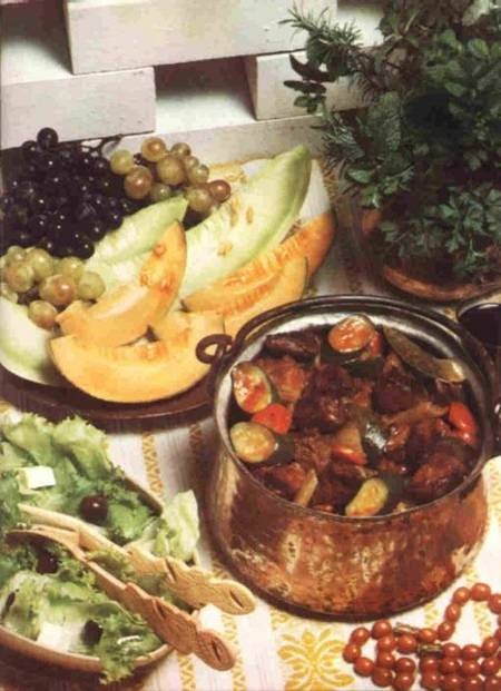 Lamb stew with zucchini 